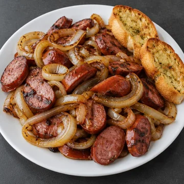 Porção de Linguiça Acebolada